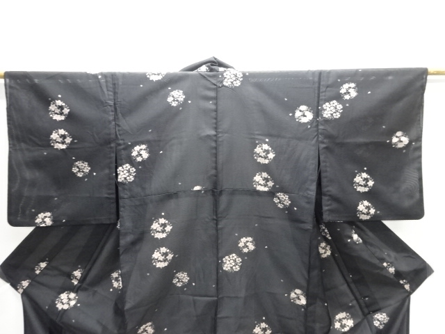  絽花丸文様小紋着物